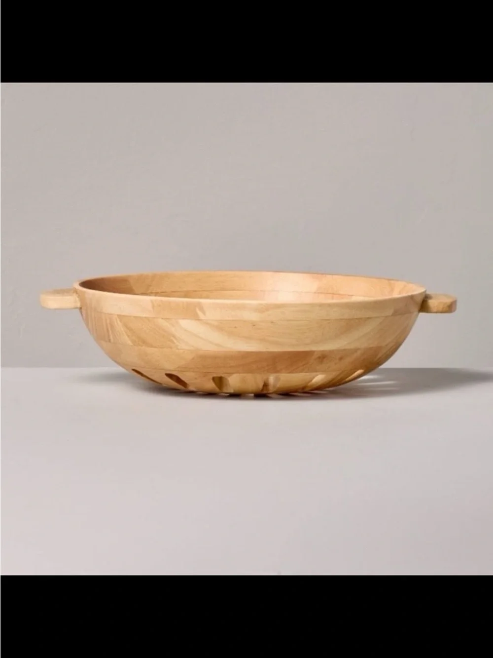 42oz Wooden Harvest Bowl Natural - Hearth & Hand™ with Magnolia